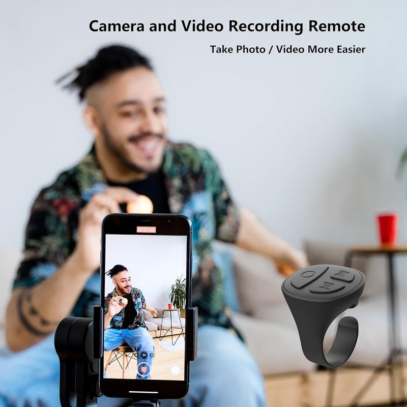 STDFORU TikTok Scrolling Ring, Bluetooth Camera Remote Control, Scrolling Ring for iPhone,TIK Tok, iPad, Android (Black) - Image 4